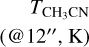 Mathematical equation: $\matrix{ \hfill {{M_{{T_{{\rm{C}}{{\rm{H}}_3}{\rm{CN}}}}}}} \cr \hfill {\left( {{M_ \odot }} \right)} \cr } $