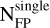 Mathematical equation: $\[\mathrm{N}_{\mathrm{FP}}^{\text {single}}\]$