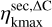 Mathematical equation: $\[\eta_{\mathrm{kmax}}^{\mathrm{sec}, \Delta \mathrm{C}}\]$