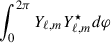 Mathematical equation: $ \int_0^{2\pi} Y_{\ell,m} Y_{\ell,m}^{\star} d\varphi $