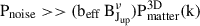 Mathematical equation: $ \mathrm{P}_{\mathrm{noise}} > > (\mathrm{b}_{\mathrm{eff}}\,\mathrm{B}^{\nu}_{\mathrm{J}_{\mathrm{up}}})\mathrm{P}^{\mathrm{3D}}_{\mathrm{matter}}\mathrm{(k)} $