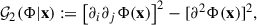 Mathematical equation: $$ \begin{aligned}&\mathcal{G} _2 (\Phi |\mathbf x ) := \big [\partial _i \partial _j \Phi (\mathbf x ) \big ]^2 - [\partial ^2 \Phi (\mathbf x )]^2, \end{aligned} $$