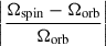 Mathematical equation: $ \left|\frac{\Omega_{\mathrm{spin}} - \Omega_{\mathrm{orb}}}{\Omega_{\mathrm{orb}}}\right| $