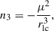 Mathematical equation: $$ \begin{aligned} n_3&= -\frac{\mu ^2}{r^3_{\rm lc}},\end{aligned} $$