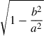 Mathematical equation: $ \sqrt{1-\frac{b^2}{a^2}} $