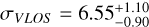 Mathematical equation: $\sigma_{VLOS}=6.55_{-0.90}^{+1.10}$