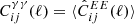 Mathematical equation: $ C_{ij}^{\gamma\gamma}(\ell)=\langle \hat{C}_{ij}^{EE}(\ell)\rangle $