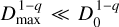 Mathematical equation: $\[D_{\text {max}}^{1-q} \ll D_{0}^{1-q}\]$
