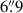Mathematical equation: $ 6{{\overset{\prime\prime}{.}}}9 $