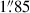 Mathematical equation: $ 1{{\overset{\prime\prime}{.}}}85 $