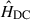 Mathematical equation: $ \hat{H}_{\mathrm{DC}} $