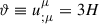 Mathematical equation: $ \vartheta \equiv u^{\mu}_{;\mu} = 3H $