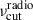 Mathematical equation: $ \nu^{\mathrm{radio}}_{\mathrm{cut}} $