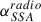 Mathematical equation: $ \alpha^{radio}_{SSA} $
