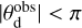 Mathematical equation: $\[\left|\theta_{\mathrm{d}}^{\text {obs }}\right|<\pi\]$
