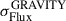 Mathematical equation: $ \sigma_{\mathrm{Flux}}^{\mathrm{GRAVITY}} $