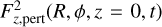 Mathematical equation: $F_{z,{\rm{ pert }}}^2(R,\phi ,z = 0,t)$
