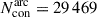 Mathematical equation: $ N_{\mathrm{con}}^{\mathrm{arc}} = 29\,469 $
