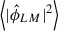 Mathematical equation: $ \left\langle |\hat{\phi}_{LM}|^2 \right\rangle $
