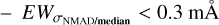 Mathematical equation: $E{W_{{\sigma _{{\rm{NMAD/median}}}}}} < 0.3{\rm{m}}$