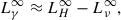 Mathematical equation: $$ \begin{aligned} L_{\gamma }^{\infty }\approx L_{H}^{\infty }-L_{\nu }^{\infty }, \end{aligned} $$