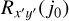 Mathematical equation: ${R_{x'y'}}\left( {{j_0}} \right)$