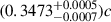 Mathematical equation: $ (0.3473^{+0.0005}_{-0.0007})c $