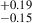 Mathematical equation: $ ^{+0.19}_{-0.15} $