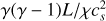 Mathematical equation: $\gamma \left( {\gamma - 1} \right)L/\chi c_s^2$