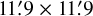 Mathematical equation: $\[11^{\prime}_\cdot9 \times 11^{\prime}_\cdot9\]$