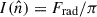 Mathematical equation: $ I(\hat n) = F_{\mathrm{rad}}/\pi $