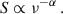 Mathematical equation: $$ \begin{aligned} S\propto \nu ^{-\alpha }\,. \end{aligned} $$