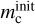 Mathematical equation: $m_{\rm{c}}^{{\rm{init}}}$