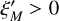 Mathematical equation: $\xi _M^\prime > 0$