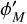 Mathematical equation: $\phi _M^\prime $