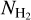 Mathematical equation: ${N_{{{\rm{H}}_2}}}$