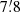 Mathematical equation: $ 7{{\overset{\prime}{.}}}8 $