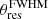 Mathematical equation: $ {\theta_{\mathrm{res}}^{\mathrm{FWHM}}} $