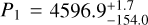 Mathematical equation: $P_1=4596.9^{+1.7}_{-154.0}$