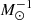 Mathematical equation: $ M_{\odot}^{-1} $
