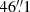 Mathematical equation: $ 46{{\overset{\prime\prime}{.}}}1 $