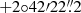 Mathematical equation: $ +2^{\circ}42^{\prime}22{{\overset{\prime\prime}{.}}}2 $