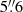 Mathematical equation: $ 5{{\overset{\prime\prime}{.}}}6 $