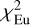 Mathematical equation: $\chi _{{\rm{Eu}}}^2$
