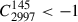 Mathematical equation: $ C^{145}_{2997} < -1 $