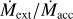 Mathematical equation: $\[\dot{M}_{\text {ext}} / \dot{M}_{\text {acc}}\]$