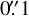 Mathematical equation: $\[0^{\prime\prime}_\cdot1\]$