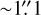 Mathematical equation: $\[{\sim} 1^{\prime\prime}_\cdot1\]$