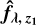 Mathematical equation: ${{\hat f}_{\lambda ,{z_1}}}$