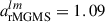 Mathematical equation: $ a_{\mathrm{rMGMS}}^{lm} = 1.09 $